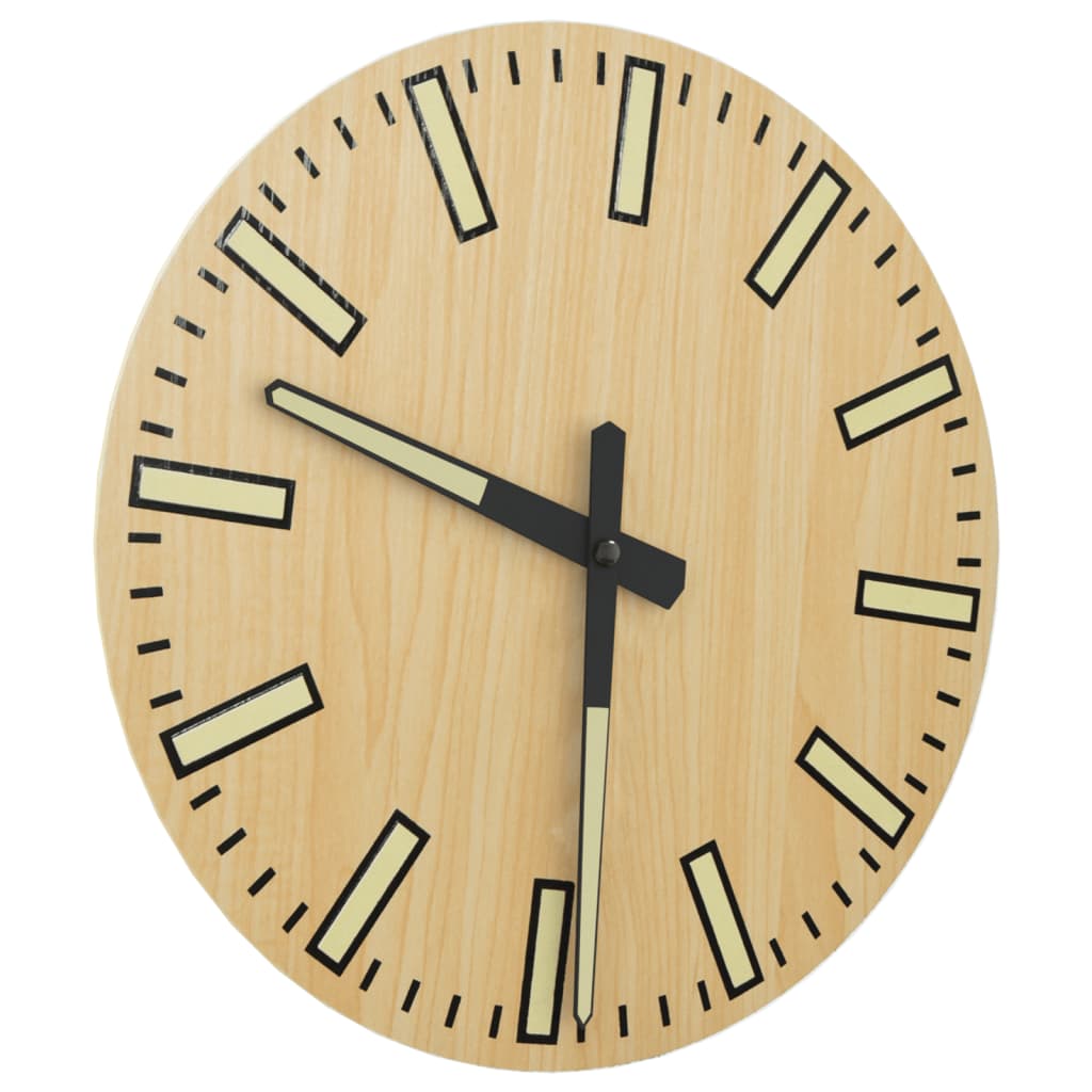 Orologio a Parete con Ore e Lancette Luminose Giallo ÃƒËœ30 cm