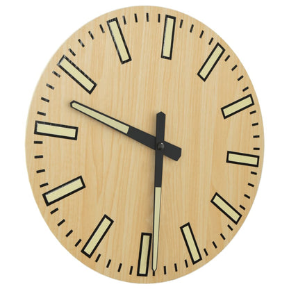 Orologio a Parete con Ore e Lancette Luminose Giallo ÃƒËœ30 cm