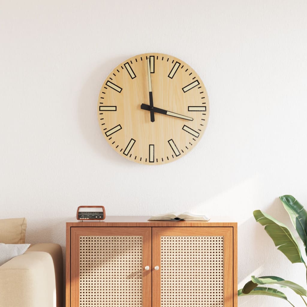 Orologio a Parete con Ore e Lancette Luminose Giallo ÃƒËœ30 cm