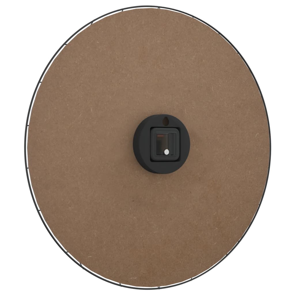 Orologio a Parete Giallo e Nero Ã˜50 cm in Legno Multistrato