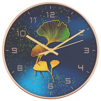 Orologio da Parete Oro e Blu Ã˜29,5 cm Polistirene e Vetro