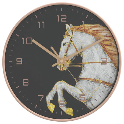 Orologio da Parete Oro e Bianco Ã˜29,5 cm Polistirene e Vetro
