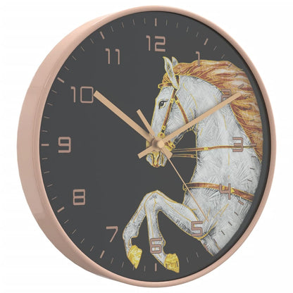 Orologio da Parete Oro e Bianco Ã˜29,5 cm Polistirene e Vetro