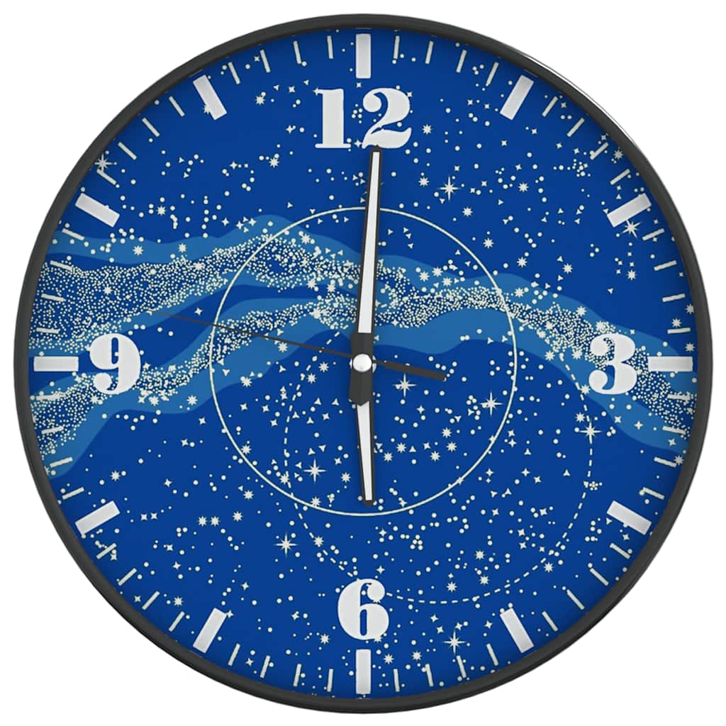 Orologio a Parete con Ore e Lancette Luminose Blu Ã˜30 cm