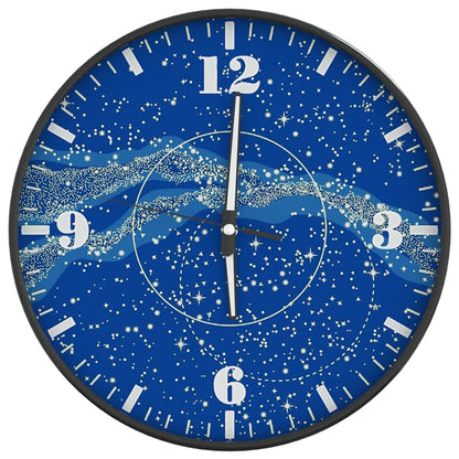 Orologio a Parete con Ore e Lancette Luminose Blu Ã˜30 cm