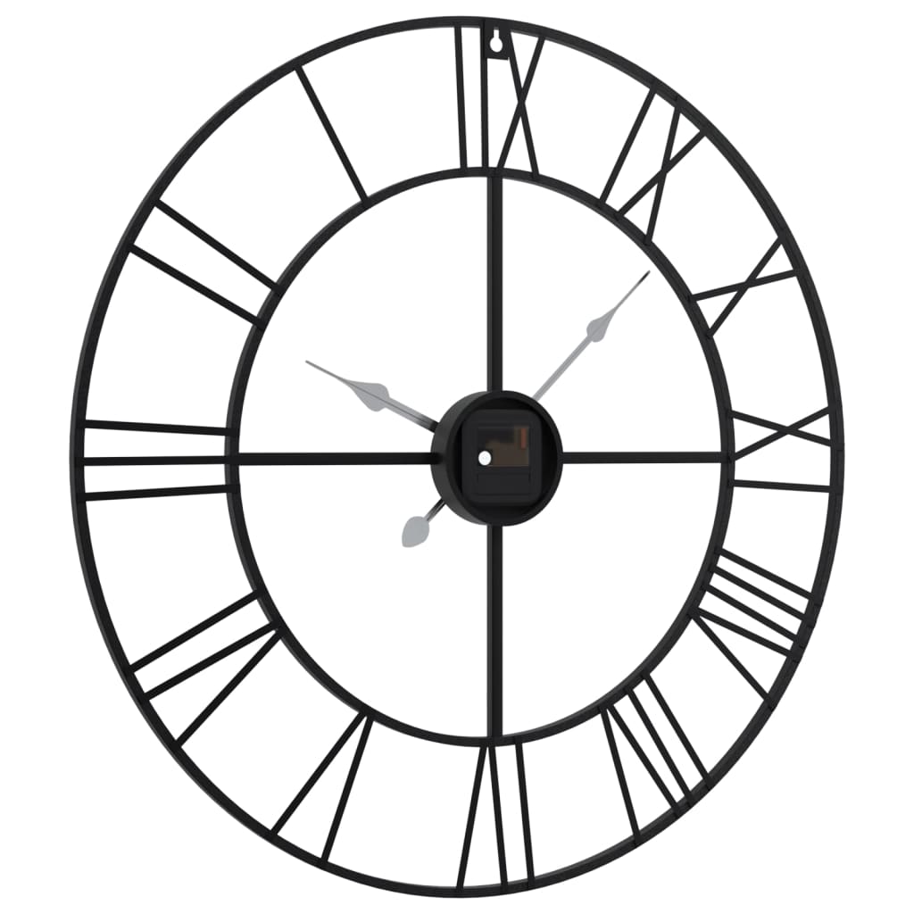 Orologio da Parete Nero Ã˜50 cm in Ferro
