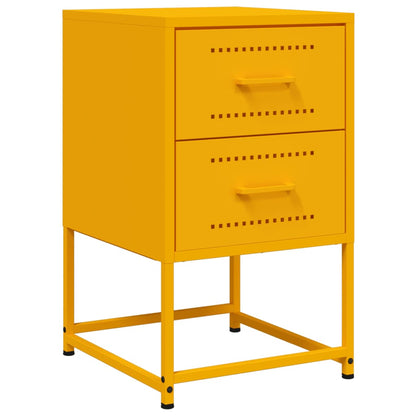 Comodino Giallo Senape 36x39x60,5 cm in Acciaio