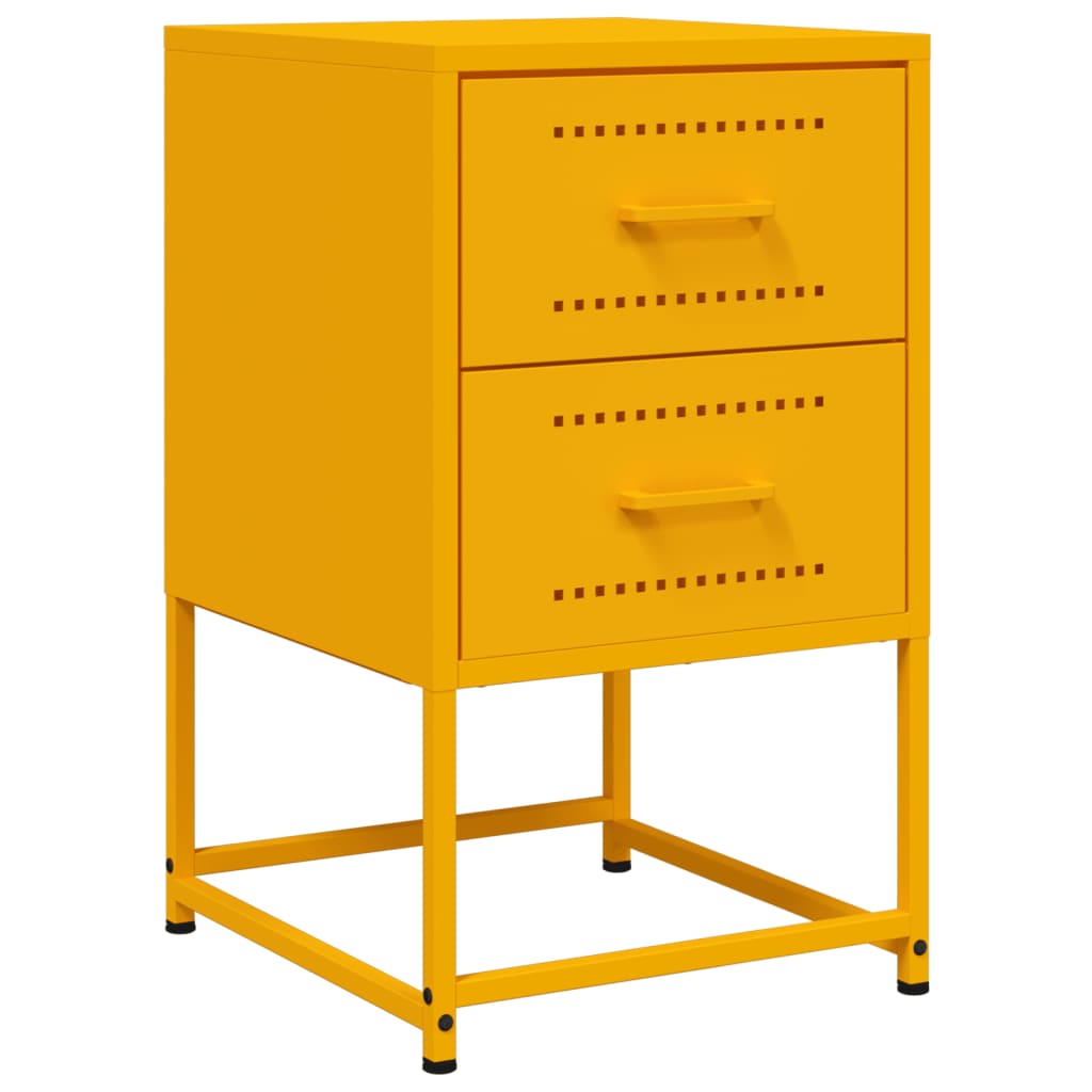 Comodino Giallo Senape 36x39x60,5 cm in Acciaio