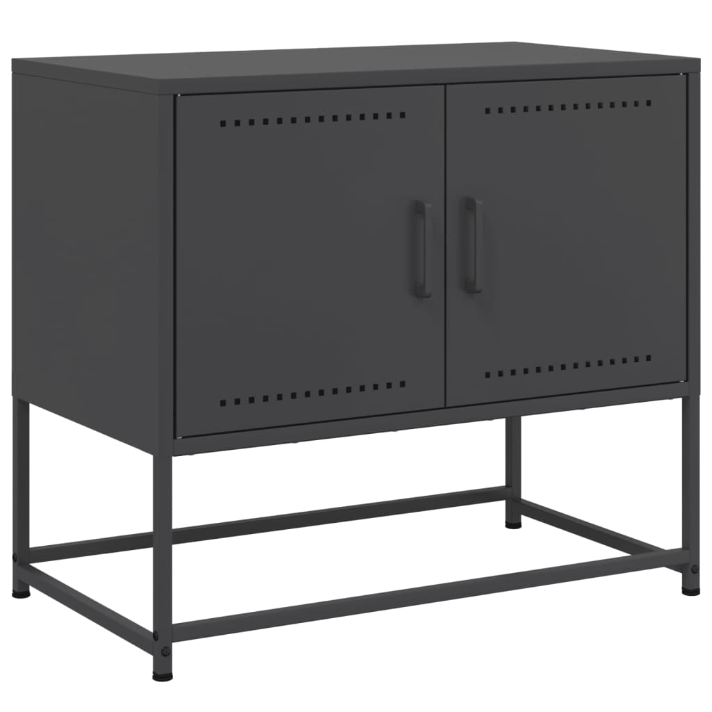Mobile TV Nero 68,5x39x60,5 cm in Acciaio