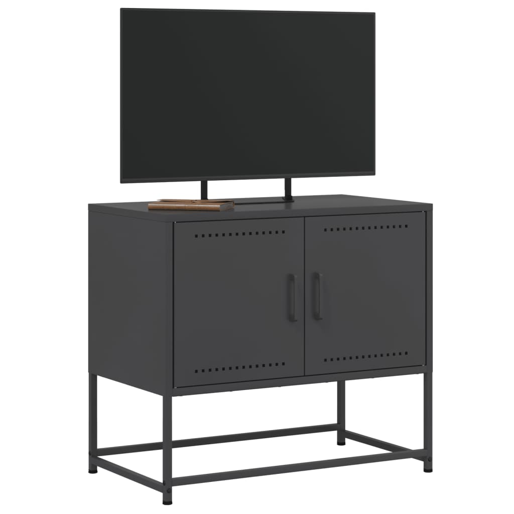 Mobile TV Nero 68,5x39x60,5 cm in Acciaio