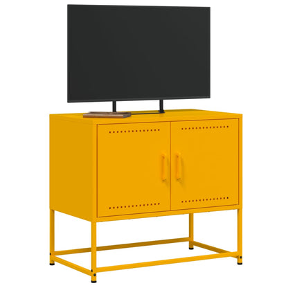Mobile TV Giallo Senape 68,5x39x60,5 cm in Acciaio