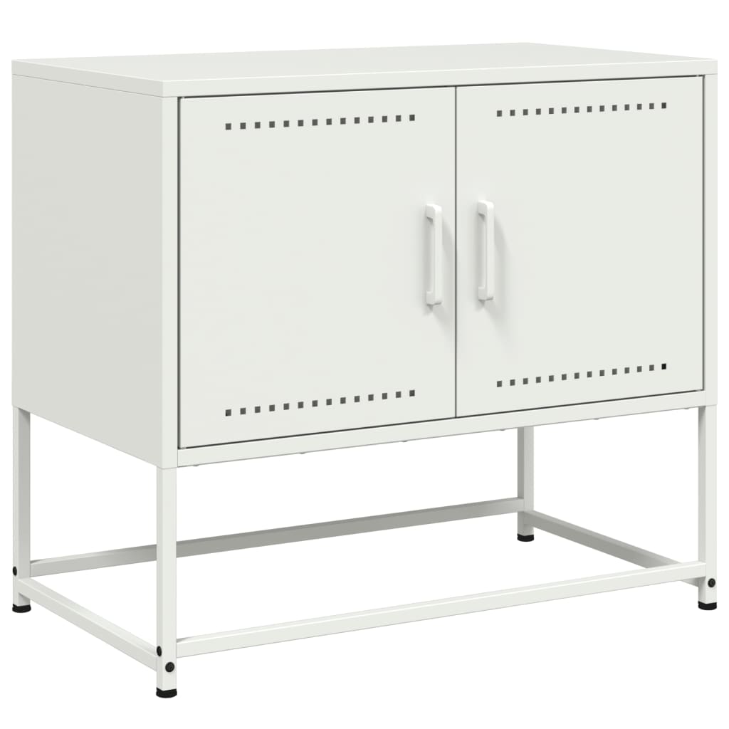 Mobile TV Bianco 68,5x39x60,5 cm in Acciaio