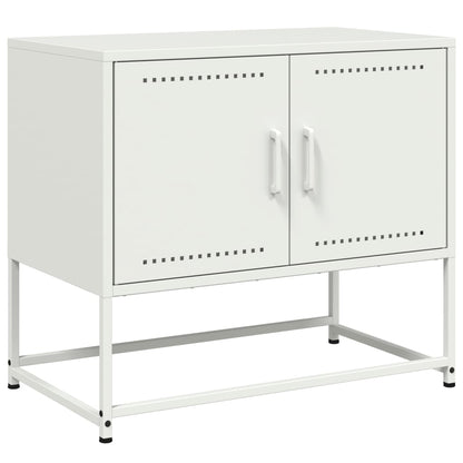 Mobile TV Bianco 68,5x39x60,5 cm in Acciaio