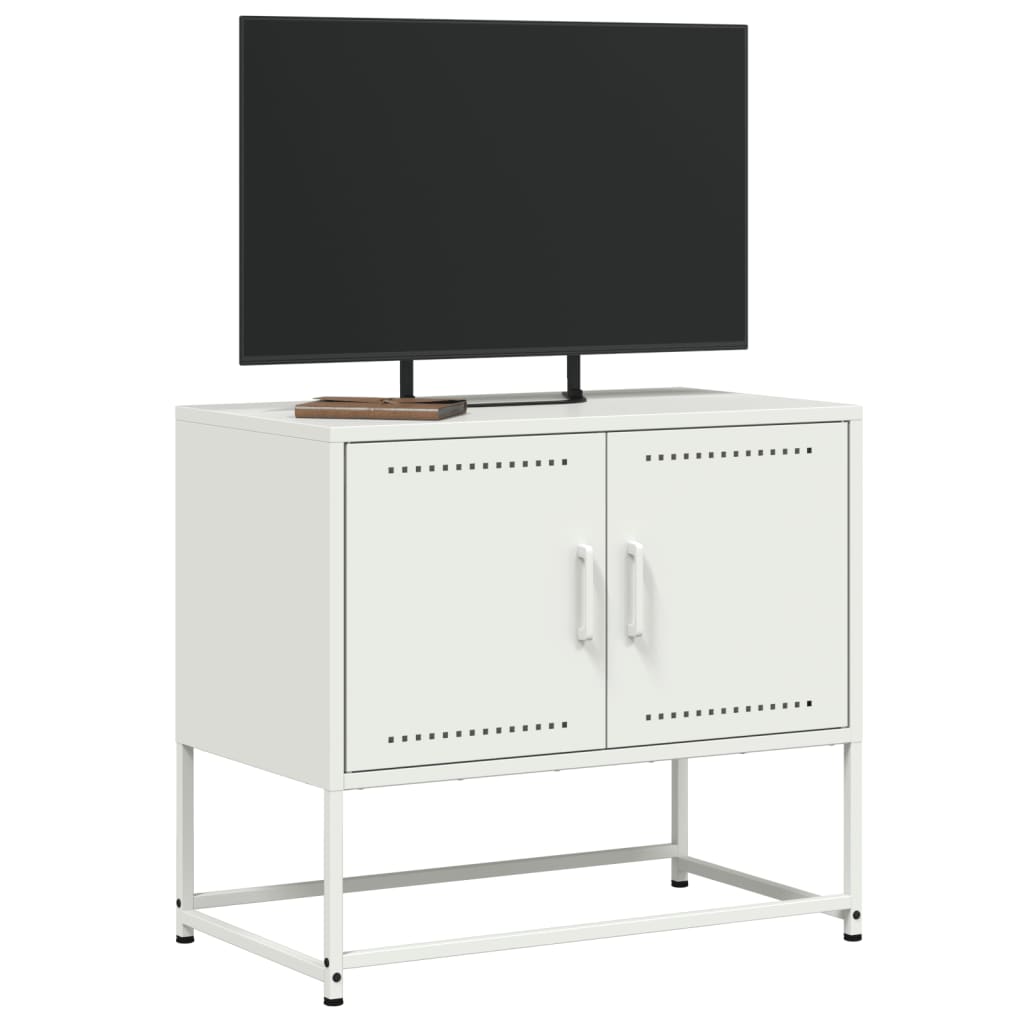 Mobile TV Bianco 68,5x39x60,5 cm in Acciaio