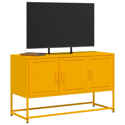 Mobile TV Giallo Senape 100,5x39x60,5 cm in Acciaio