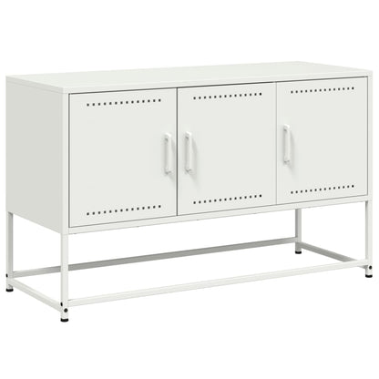 Mobile TV Bianco 100,5x39x60,5 cm in Acciaio