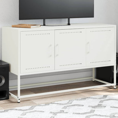 Mobile TV Bianco 100,5x39x60,5 cm in Acciaio