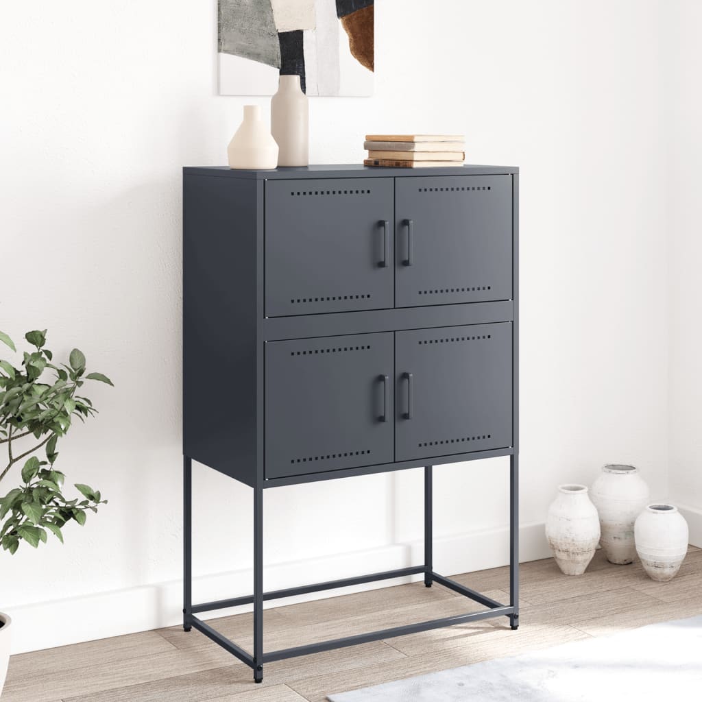 Credenza Antracite 68,5x38,5x107 cm in Acciaio