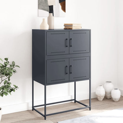 Credenza Antracite 68,5x38,5x107 cm in Acciaio