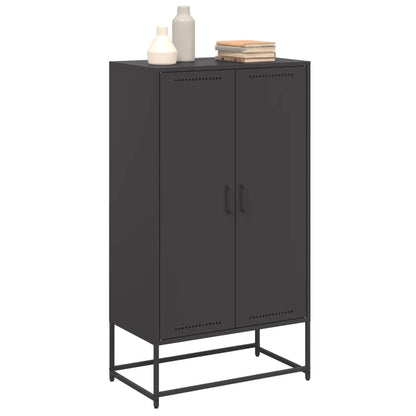 Credenza Nera 68,5x38,5x123,5 cm in Acciaio