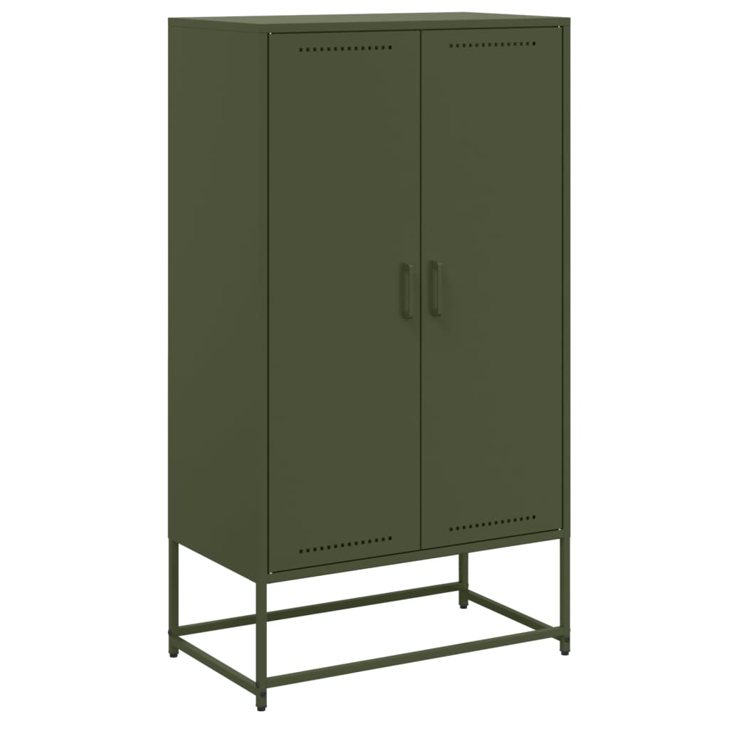 Credenza Verde Oliva 68,5x38,5x123,5 cm in Acciaio