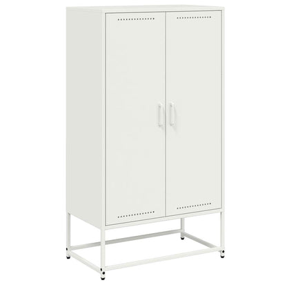 Credenza Bianca 68,5x38,5x123,5 cm in Acciaio