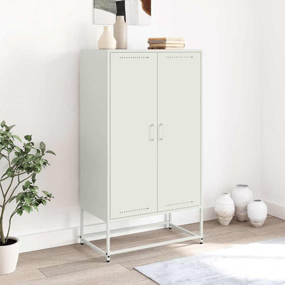 Credenza Bianca 68,5x38,5x123,5 cm in Acciaio