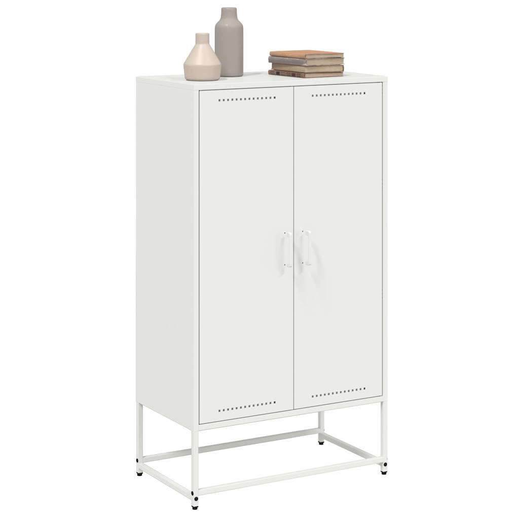 Credenza Bianca 68,5x38,5x123,5 cm in Acciaio