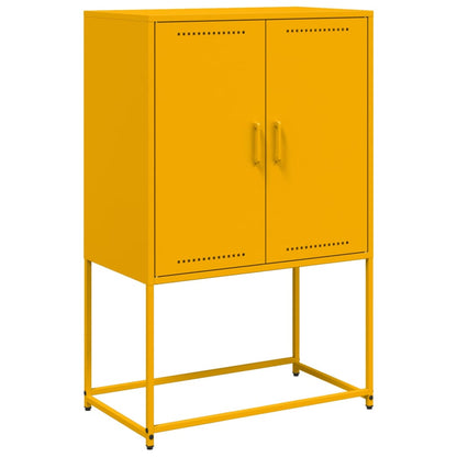 Credenza Giallo Senape 68,5x38,5x107 cm in Acciaio