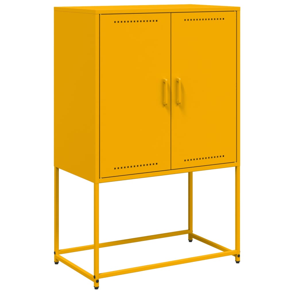 Credenza Giallo Senape 68,5x38,5x107 cm in Acciaio