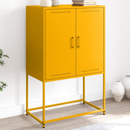 Credenza Giallo Senape 68,5x38,5x107 cm in Acciaio