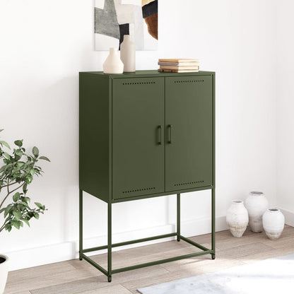 Credenza Verde Oliva 68,5x38,5x107 cm in Acciaio