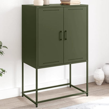 Credenza Verde Oliva 68,5x38,5x107 cm in Acciaio