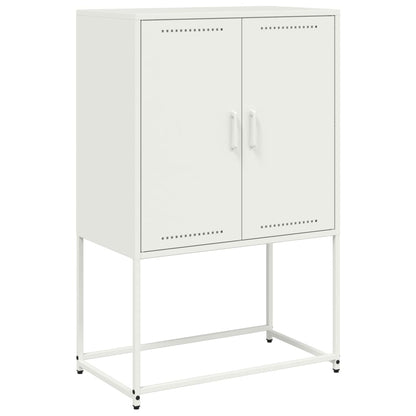 Credenza Bianca 68,5x38,5x107 cm in Acciaio