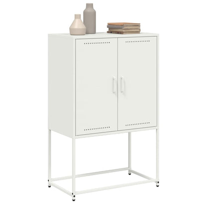 Credenza Bianca 68,5x38,5x107 cm in Acciaio