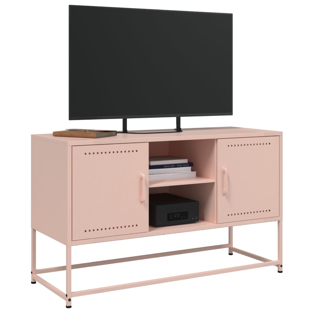 Mobile TV Rosa 100,5x39x60,5 cm in Acciaio