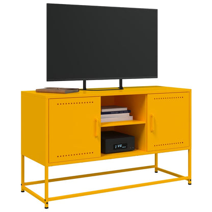 Mobile TV Giallo Senape 100,5x39x60,5 cm in Acciaio