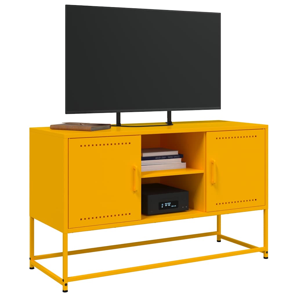 Mobile TV Giallo Senape 100,5x39x60,5 cm in Acciaio