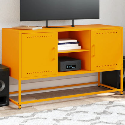 Mobile TV Giallo Senape 100,5x39x60,5 cm in Acciaio