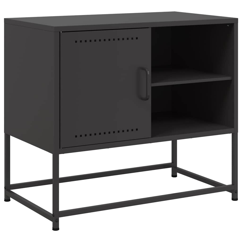 Mobile TV Nero 68x39x60,5 cm in Acciaio