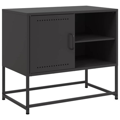 Mobile TV Nero 68x39x60,5 cm in Acciaio