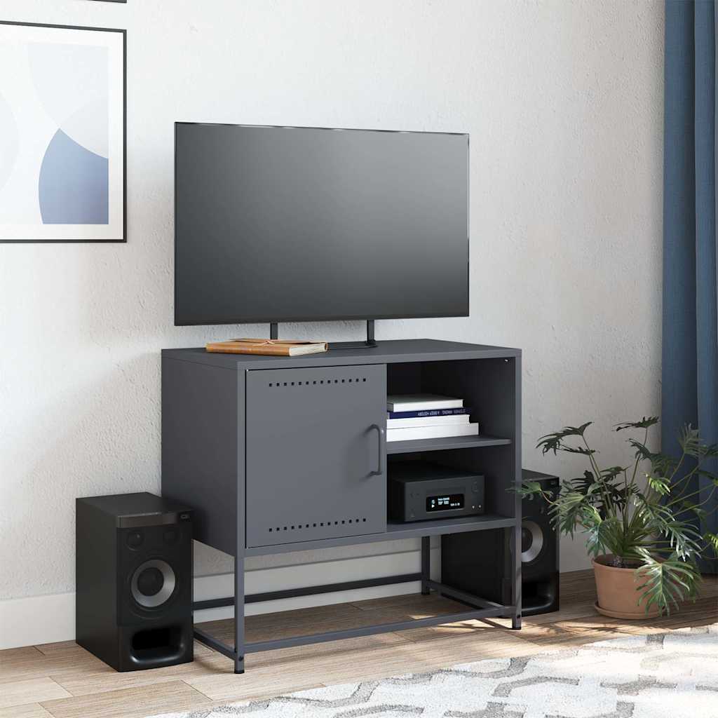 Mobile TV Antracite 68x39x60,5 cm in Acciaio