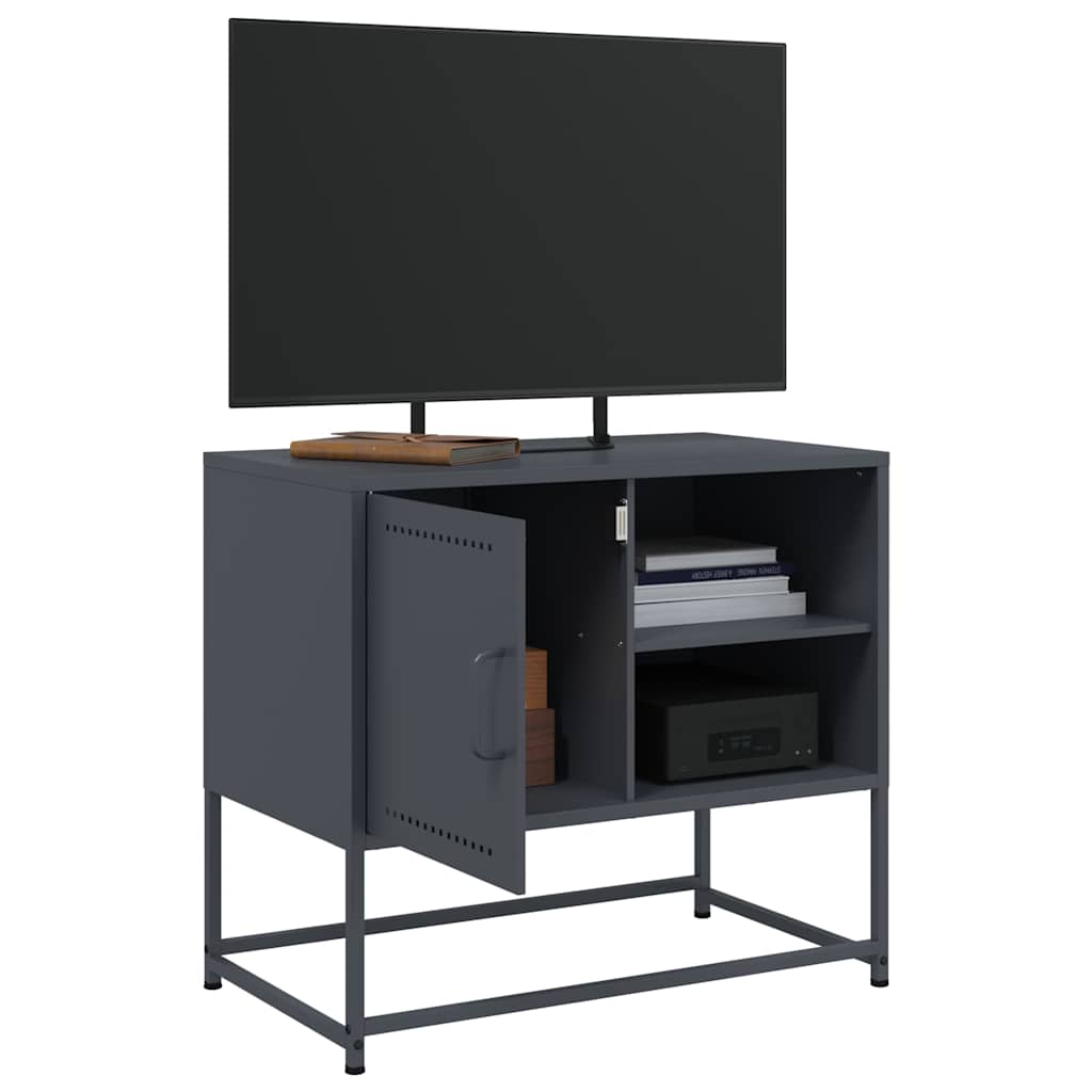 Mobile TV Antracite 68x39x60,5 cm in Acciaio