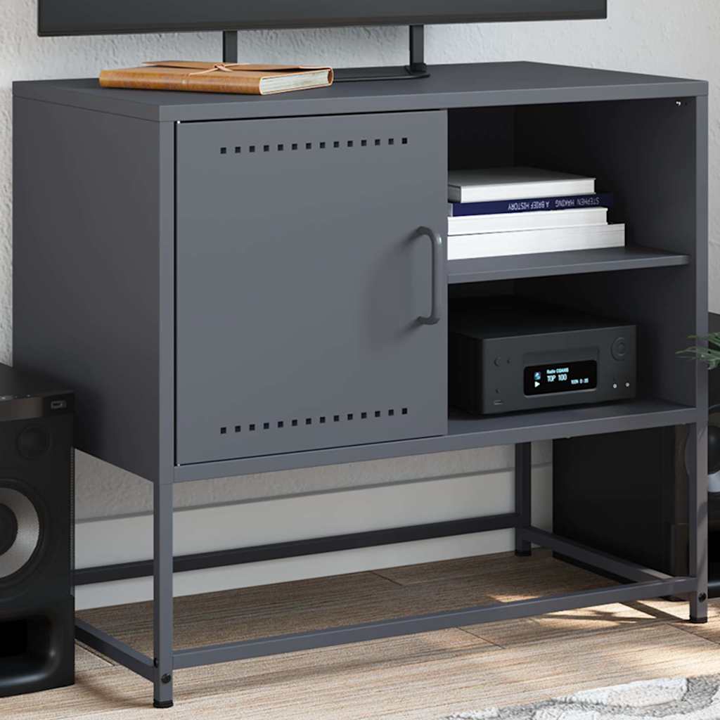 Mobile TV Antracite 68x39x60,5 cm in Acciaio