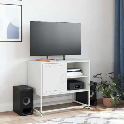 Mobile TV Bianco 68x39x60,5 cm in Acciaio