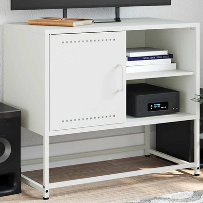 Mobile TV Bianco 68x39x60,5 cm in Acciaio
