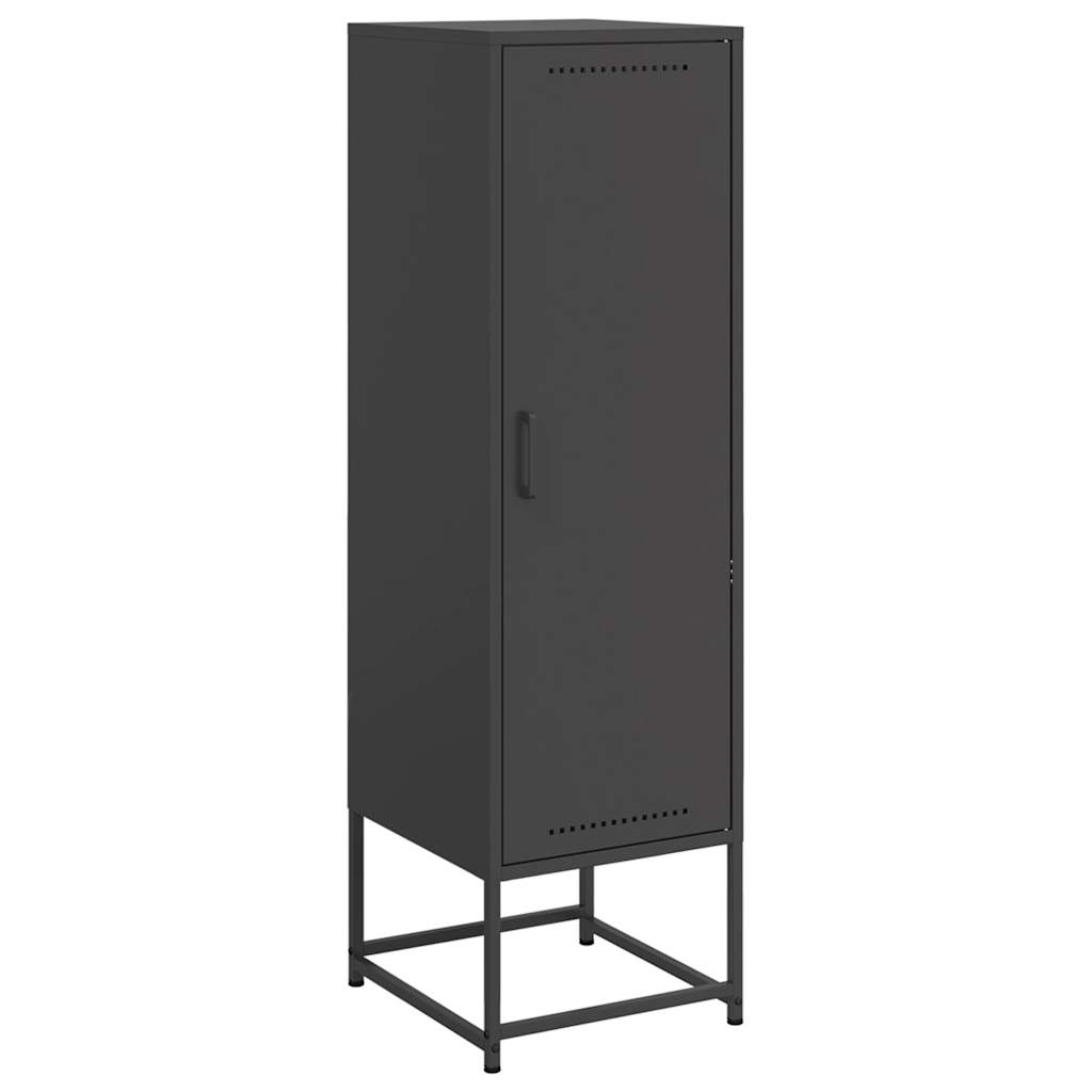Credenza Nera 36x39x123 cm in Acciaio