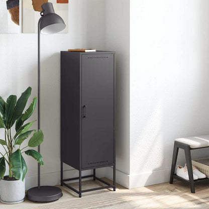 Credenza Nera 36x39x123 cm in Acciaio
