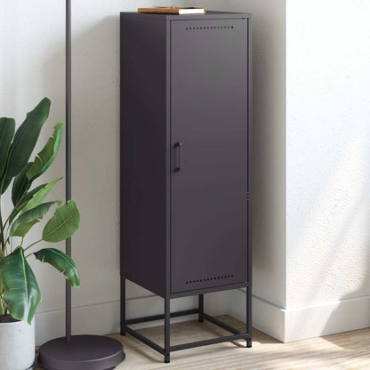 Credenza Nera 36x39x123 cm in Acciaio
