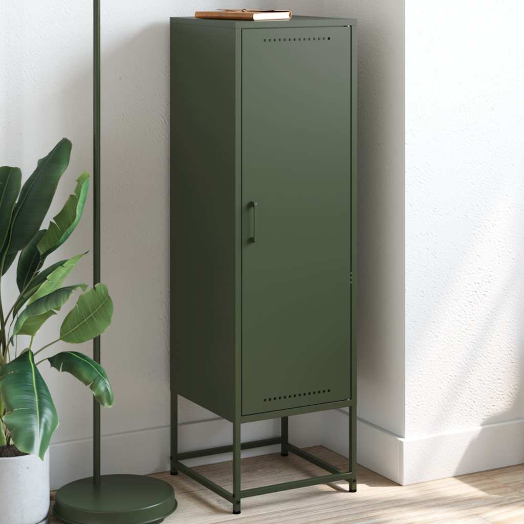 Credenza Verde Oliva 36x39x123 cm in Acciaio